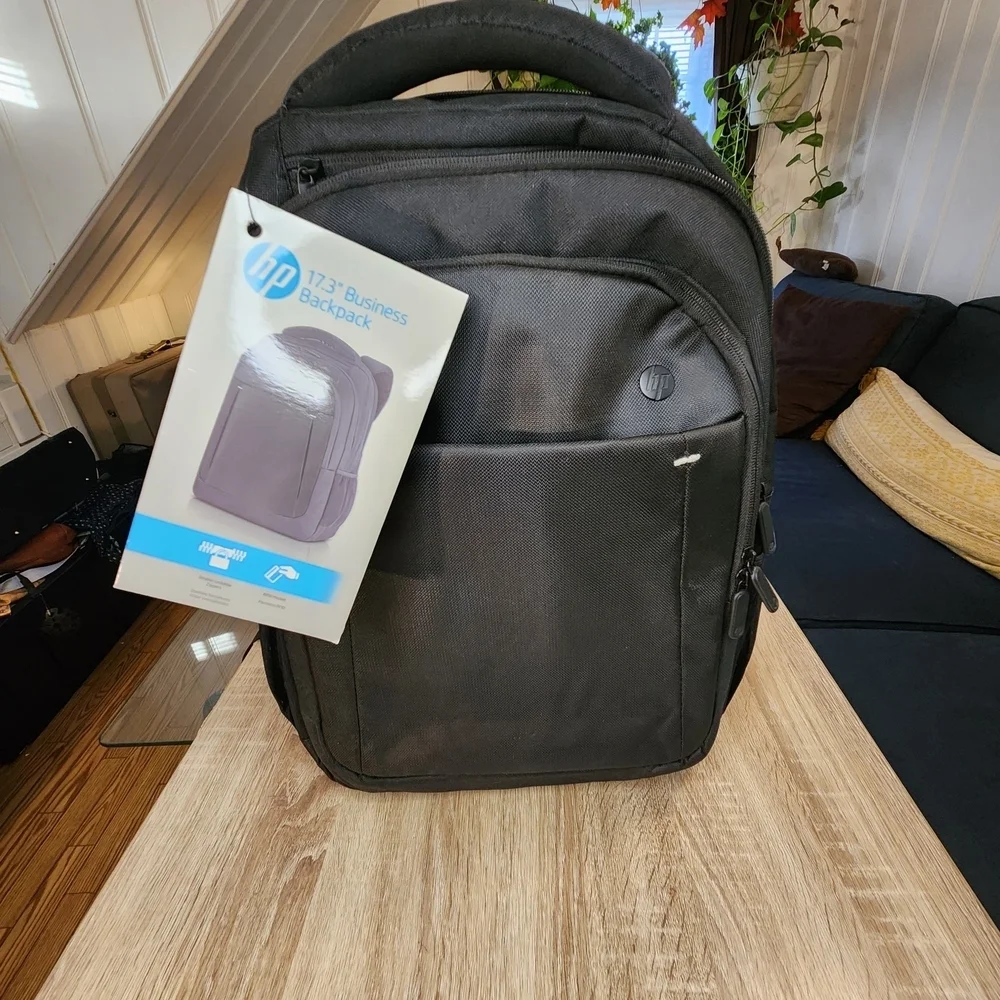 HP Sleek Black Laptop Backpack